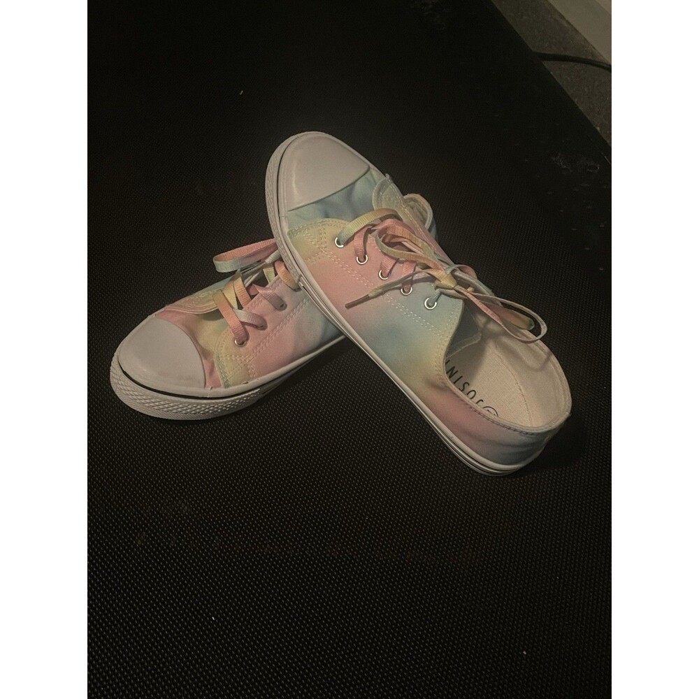JOSINY Women's Canvas Shoes Low  Top Fashion Colorful Sneaker Lace up size 10